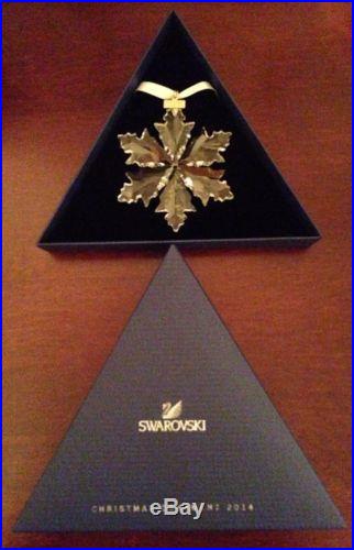 NIB SWAROVSKI 2014 Large Crystal Snowflake Annual Christmas Ornament Holiday