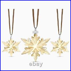 NIB Sparkling Swarovski Crystal Christmas Festive Ornament Set 2020 Edition