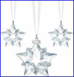 NIB Sparkling Swarovski Crystal Christmas Snowflake Ornament Set 2019 Edition