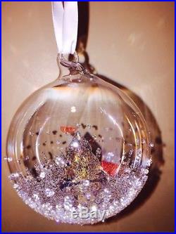 NIB Swarovski 2013 and 2014 Christmas Crystal Ball Ornaments