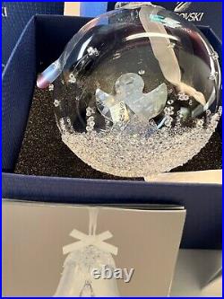 NIB Swarovski 2015 Annual Crystal Ball Ornament ANGEL #5135821