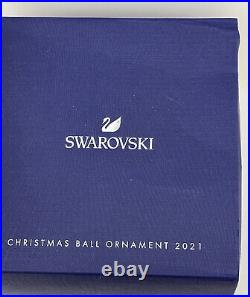 NIB Swarovski 2020 Annual Ed Ball With Swan Inside Crystal Ornament #5453639