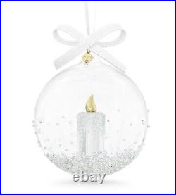 NIB Swarovski 2023 Annual Ed Ball With Candle Inside Crystal Ornament #5658439