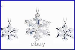 NIB Swarovski Annual Edition 2016 Ornament Set Of 3 Crystal Snowflake #5222332