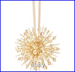 NIB Swarovski Atelier Icons of Light Hanging Gold Tone Crystal Ornament #5572960