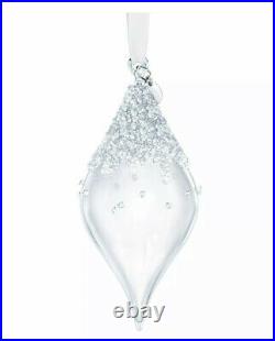 NIB Swarovski Christmas 2018 Teardrop Crystal Clear Ornament Retired #5398390