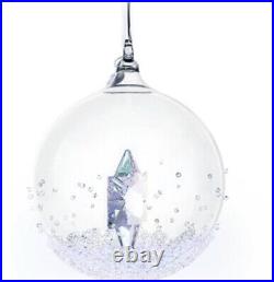 NIB Swarovski Christmas Ball 2014 With Star Inside Crystal Ornament #5059023