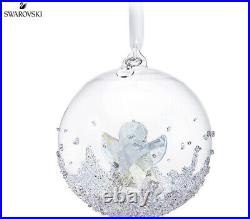 NIB Swarovski Christmas Ball 2015 With Angel Inside Crystal Ornament #5135821
