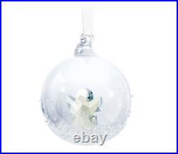 NIB Swarovski Christmas Ball 2015 With Angel Inside Crystal Ornament #5135821