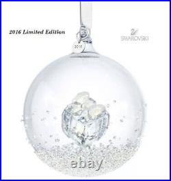 NIB Swarovski Christmas Ball 2016 With Gift Inside Crystal Ornament #5221221