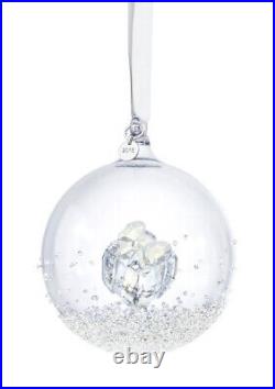 NIB Swarovski Christmas Ball 2016 With Gift Inside Crystal Ornament #5221221