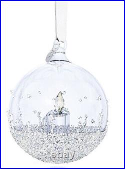 NIB Swarovski Christmas Ball 2017 With Candle Inside Crystal Ornament #5241591