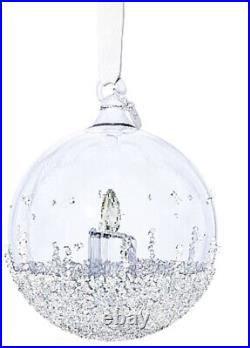 NIB Swarovski Christmas Ball 2017 With Candle Inside Crystal Ornament #5241591