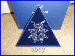 NIB Swarovski Crystal Annual Star Snowflake Christmas Ornament 2003 #622498