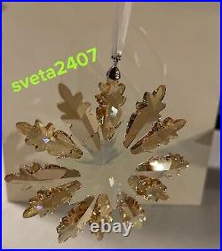NIB Swarovski Lmtd Ed Large Gold Crystal Winter Star Snowflake Ornament #5464857