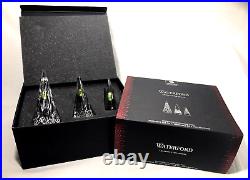 NIB WATERFORD Clear Crystal Standing Christmas Tree Set 3 LISMORE 1055094