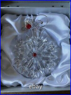 NIB WATERFORD Crystal 2020 Snowflake Wishes Christmas Ornament Last Ed NIB Ruby