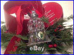 NIB Waterford Crystal 12 Days of Christmas 10 Lords-A-Leaping Bell Ornament 2009