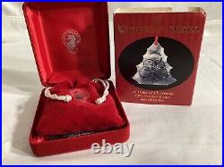 NIB Waterford Crystal 12 Days of Christmas Five Golden Rings Ornament 1999