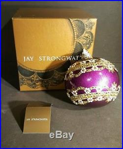 NWT 2002 Jay Strongwater Christmas Ornament Neiman Marcus Swarovski Crystal 4+