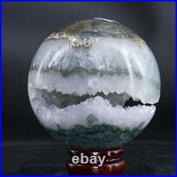 Natural Agate Geode Sphere Quartz Cluster Ball Healing Energy Ornaments Q119