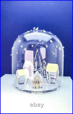 New 100% SWAROVSKI White Gold Holiday Magic Winter Village Bell Jar 5597141