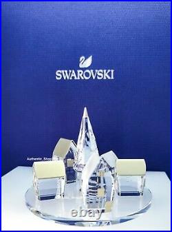 New 100% SWAROVSKI White Gold Holiday Magic Winter Village Bell Jar 5597141