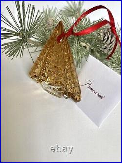 New! Baccarat Crystal 2022 Christmas Noel Holiday Ornament 22k Gold