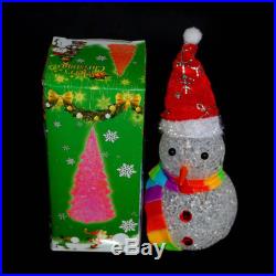 New Ice Crystal Christmas Snowmen Night Light LED XMAS Party Decor Gift With USB