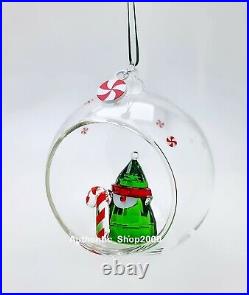 New SWAROVSKI Crystal Christmas Holiday Cheers Santa's Elf Ball Ornament 5596383