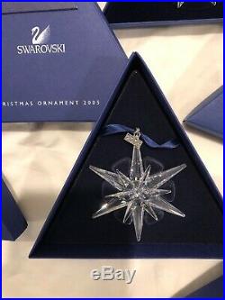 New Swarovski Crystal Christmas Snowflake Ornaments 2003 2004 2005 2006