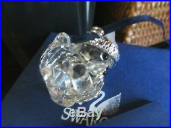 New Swarovski Crystal KRIS BEAR Lying on DRUM Xmas Ornament Retired 2006