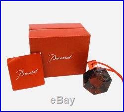 New Vintage Baccarat Noel Red Diamond Christmas Ornament 16460