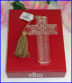 New Waterford Marquis Crystal 2013 Cross Christmas Ornament Easter Communion