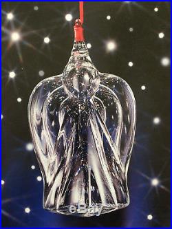 New in Box Art Glass STEUBEN ANGEL Christmas Ornament Lovely Rare Heart Crystal