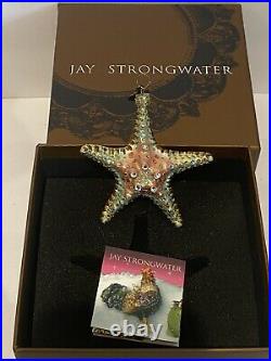 New in Box JAY STRONGWATER STARFISH CHRISTMAS ORNAMENT Swarovski Crystals