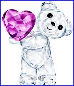 New in Box SWAROVSKI Kris Bear Take My Heart Purple Heart #5427995
