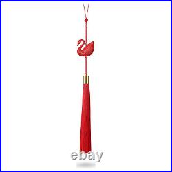 New in Box Sparkling Swarovski Crystal Red Swan Amazing Christmas Ornament