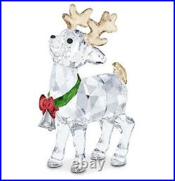 New in Box Swarovski 2020 Santa's Reindeer Christmas Crystal Figurine #5532575