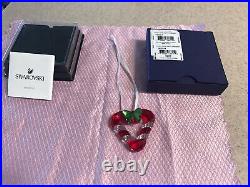 New in Box Swarovski Candy Cane Heart Ornament Christmas #5403314
