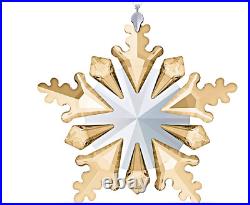 New in Box Swarovski Winter Sparkle Ornament Golden Large #5535541