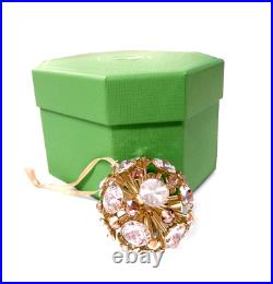 New in Gift Box SWAROVSKI 5628029 Gold Crystal Holiday Constella Ball Ornament