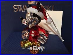 Nib $200 Swarovski Mickey Mouse Christmas Ornament Retired 2015 #5004690