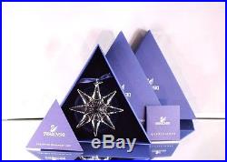 Nib 2009 Large Swarovski Crystal Christmas Ornament Star/snowflake #0983702