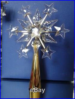 Nib Swarovski Crystal Christmas Tree Topper Gold #632785