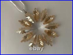 Nib-swarovski 2021 Winter Large Goldtone Crystal Star Ornament5464857