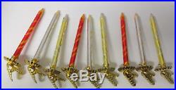 Old Lot Mercury Glass Christmas Tree Clips 9 Icicles Candles Hand Blown Twisted