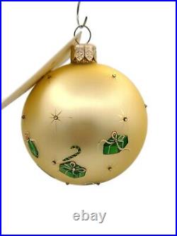Patricia Breen Beguiling Orb Montgolfier Green Gold Christmas Holiday Ornament