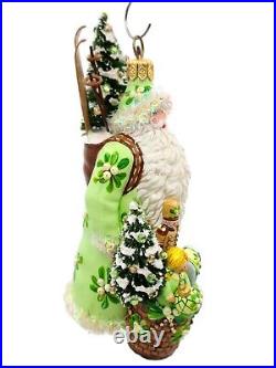 Patricia Breen Callahan Santa Claus Mistletoe Blonde Hair Christmas Ornament