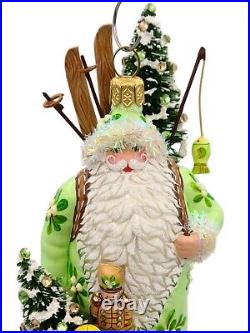 Patricia Breen Callahan Santa Claus Mistletoe Blonde Hair Christmas Ornament